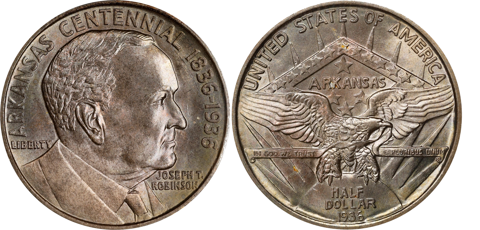 A collection of rare coins from Arkansas