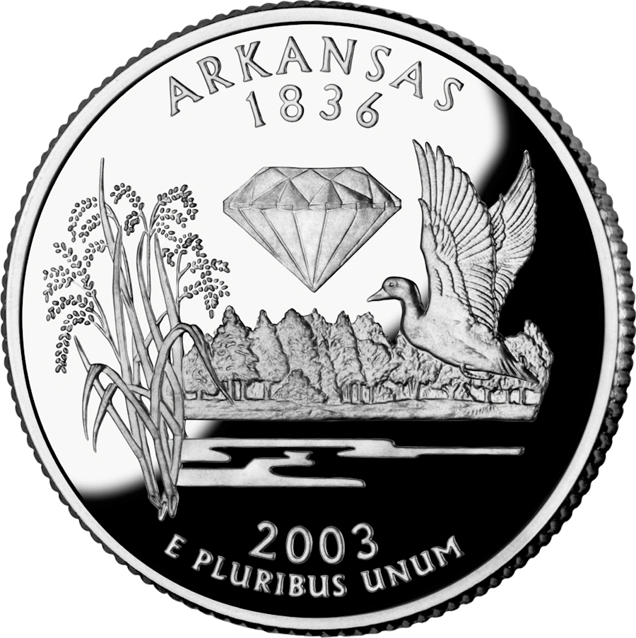 Arkansas state quarter reverse